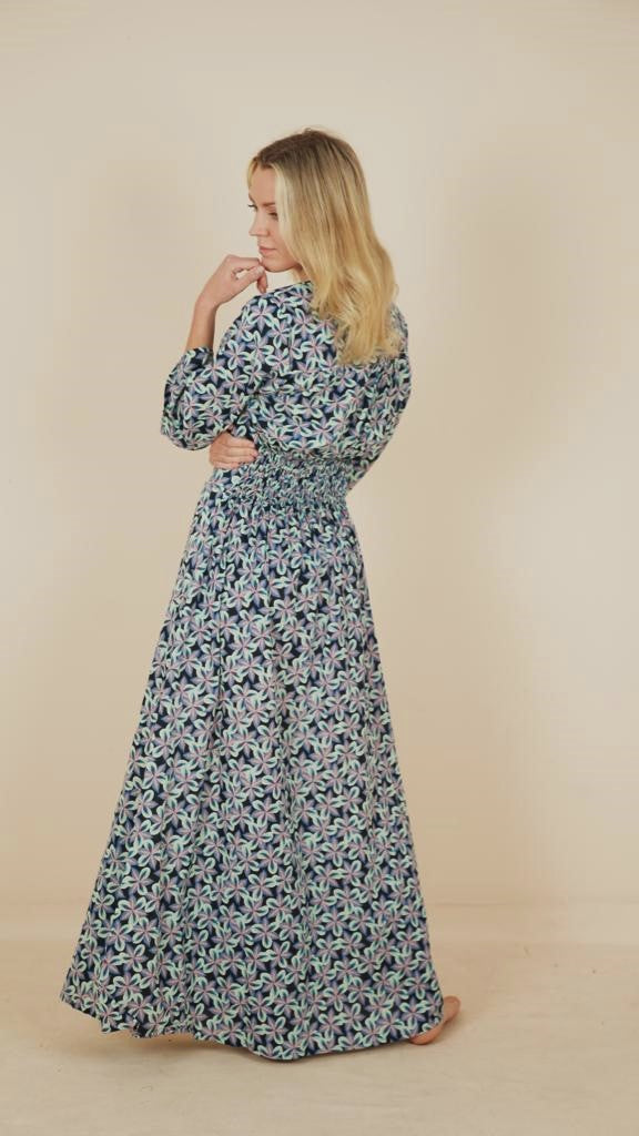 Vestido largo algodón manga larga – Bohochicbarcelona